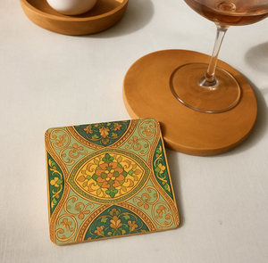 Posavasos de MDF de excelente calidad, impresos con diseño floral de pájaros, bonitos tapetes de mesa para té y bebidas al precio más bajo. - Product Image 4