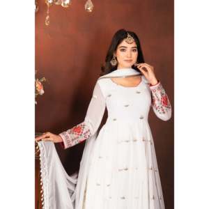 ชุดสูท anarkali ดีไซเนอร์พร้อมด้วยชุดภูมิภาค dupatta ที่สง่างามศิลปะ - Product Image 6