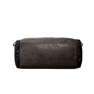Bolsa de Viaje de Cuero Genuino con Ribete Marrón y Correas Ajustables, Duradera y a la Moda - Product Image 3