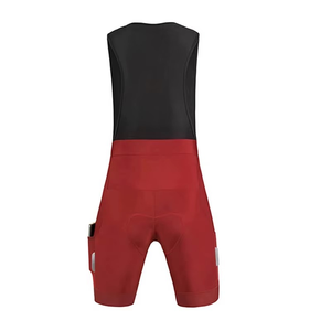 Wholesale Custom Made Fitted <b>Lycra</b> Polyester <b>Men</b> Cycling Bib Shorts Tights Reversible Breathable Eco-Friendly Padded Pocket - Product Image 6