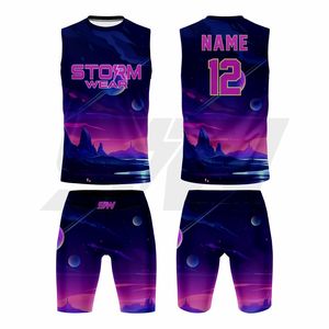 Ensemble d'uniformes de flag football unisexe sans manches 100 % polyester grande taille 7v7, respirant, anti-humidité, séchage rapide, personnalisable - Product Image 3