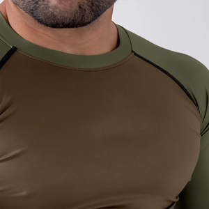 T-shirt de compression pour homme, haute qualité, faible MOQ, logo personnalisé, meilleur prix, fournisseurs de t-shirts de compression pour la course à pied, manches courtes - Product Image 5