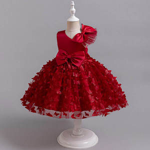 Vestido de Princesa Elegante con Apliques de Mariposa y Tul Abullonado para Niñas de 1 a 12 Años, Venta al Por Mayor, Premium - Product Image 4
