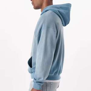 Sweat-shirts unisexes décontractés en coton 100% écologique de qualité supérieure, effet délavé, vintage, imprimé numérique personnalisé, teinture unie, 300g - Product Image 5