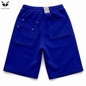 2026 Solid Blue Color Good Supplier New Arrival Trendy Product Comfortable Unique Design Make Your Own Men Sweat <b>Shorts</b> - Product Image 2