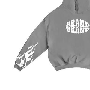 Conjunto Deportivo de Dos Piezas para Hombre, Invierno, con Estampado Puff, 100% Algodón, Sudadera con Capucha y Logotipo, Diseño Sólido Apilado, Personalizable OEM - Product Image 5