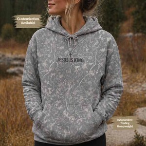 Sweat à capuche d'hiver Jesus Blessed Faith Apparel pour hommes, femmes et jeunes, en molleton épais 350g, sérigraphie - Product Image 6