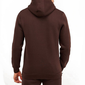 Premium Men’s Brown <b>Hooded</b> Tracksuit Set | Full <b>Zip</b> Hoodie & Jogger Pants Casual Sportswear Two-Piece Outfit OEM Manufacturer - Product Image 4