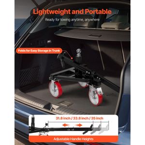Chariot de remorquage pour remorque, capacité de charge de 3500 lb, hauteur réglable de 18 à 22 pouces, avec boule d'attelage de 2 pouces, modèle 22 pouces Dolly & Movers - Product Image 3