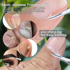 Stainless Steel Curved Beauty Professional Spring Handle <b>Cuticle</b> <b>Scissors</b> Leather Storage Pouch Nail Art Portable Children - Product Image 4