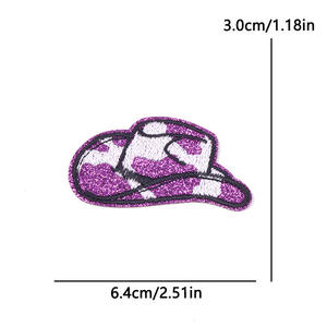 Vintage Botanical Custom Embroidery Patch Flower Star Heart Twill Fabric Iron On Applique For Clothing Hats Bags DIY Decoration - Product Image 2