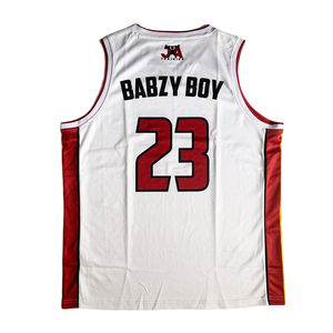 Maillot de basket rétro en sublimation |   Haut de sport personnalisé avec bordure en tricot côtelé |   Uniforme d'équipe OEM 2026 - Product Image 2