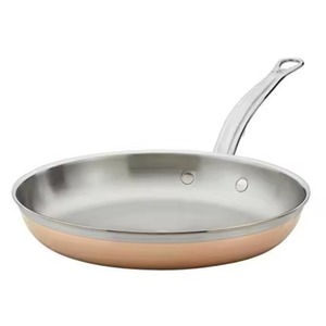 Frying <b>Pan</b> In Stainless Steel Copper Exterior Frying <b>Pan</b> Deep Wall Cooking <b>Pan</b> For Professional Restaurant Stovetop Searing - Product Image 2