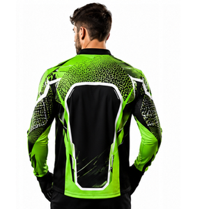 เสื้อเจอร์ซีย์เพนท์บอลสีเขียวดำคุณภาพสูง ปลอกหุ้มกระบอกปืนเพนท์บอล สีตามสั่ง แขนยาว โพลีเอสเตอร์ สำหรับเกมยิงปืนกลางแจ้ง - Product Image 6