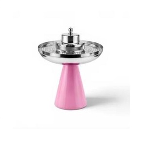 Polished Mirror Finish Stainless Steel Conical Incense <b>Burner</b> – <b>Silver</b> Geometric Mesh Bakhoor Caddy - Product Image 4