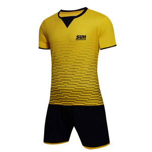 ชุดฟุตบอลคุณภาพสูง ขายดีที่สุด ปรับแต่งได้ สำหรับทุกเพศ น้ำหนักเบา ระบายอากาศได้ดี ผลิตจากโพลีเอสเตอร์ 100% สำหรับผู้ใหญ่ SUH - Product Image 1
