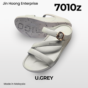 PVC <b>Women</b> Black Summer <b>Slip</b>-On Sandals Lightweight Anti-<b>Slip</b> Casual Outdoor Slippers Made in Malaysia @migo 7010z - Product Image 6