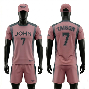 ชุดวอลเลย์บอลชายพรีเมียม ผ้าโพลีเอสเตอร์ 160 GSM ระบายอากาศได้ดี สีน้ำเงิน ลายเรขาคณิต ออกแบบโลโก้ด้วยเทคนิค Sublimation ได้ตามต้องการ - Product Image 5