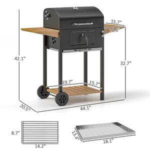 Griglia BBQ a Carbone Nera per Picnic in Giardino, Utensile da Cucina Resistente per Intrattenimento all'Aperto - Product Image 6