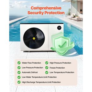 ปั๊มความร้อนสระว่ายน้ำไฟฟ้า 93390 BTU เทคโนโลยี DC Inverter พร้อม Wi-Fi สำหรับสระว่ายน้ำเหนือพื้นดิน ความจุ 22455 แกลลอน เครื่องทำความร้อนสระว่ายน้ำแบบ Inverter - Product Image 6