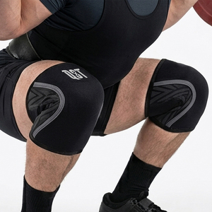 Rodilleras de neopreno personalizadas de 7 mm para levantamiento de pesas, soporte de rodilla para powerlifting, entrenamiento en gimnasio, OEM ODM para unisex - Product Image 5