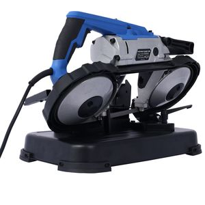 Sega a Nastro Portatile ad Alte Prestazioni, Motore 10A 1100W, Capacità di Taglio 5 Pollici, 45-90 Gradi, Base Rimovibile in Acciaio Inossidabile - Product Image 2