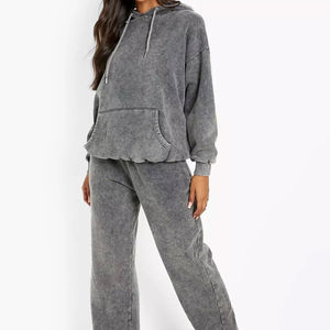 Chándal Deportivo Personalizado para Mujer con Lavado Ácido, OEM/ODM, Alta Calidad, Precio de Fábrica, Transpirable, Cómodo, Elegante y Casual - Product Image 5