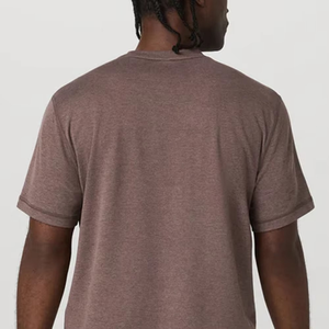 Camiseta Nueva de Color Marrón Jaspeado para Hombre con Logotipo Personalizado en el Pecho, Suave, Premium, Informal, de Cuello Redondo, para Uso Diario - Product Image 2