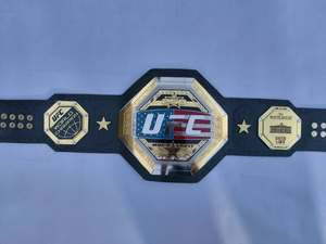Ceinture de championnat AERO UFC en métal plaqué, ceinture de récompense sportive, moulage monobloc, motif d'étoiles imprimé par transfert thermique, boucle en alliage - Product Image 5