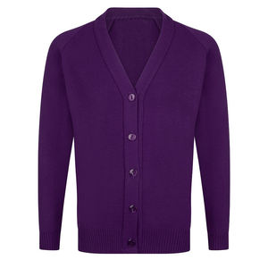 Men Winter Thick Knit <b>Cardigan</b> <b>Sweater</b> with Covered Button Front Logo <b>Long</b> Sleeves School Uniform Coat - Product Image 4