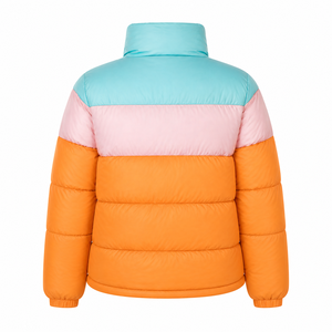 Veste d'hiver matelassée à contraste multi-couleurs de haute qualité, manteau à capuche, dernière tendance, coupe-vent, imperméable, respirante, chauffante pour l'extérieur - Product Image 4
