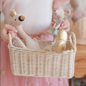 Cute rattan <b>basket</b> in mini sizes for kids food toy organizer handwoven <b>display</b> <b>baskets</b> wholesale - Product Image 5