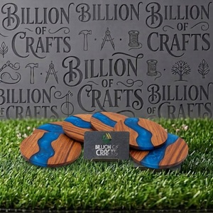 Premium Wood and Resin <b>Coaster</b> Set Custom Decorative <b>Drink</b> <b>Coasters</b> for Home Dining Restaurant and Hospitality - Product Image 6