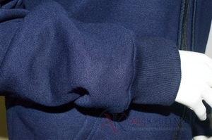 Sudadera con capucha oversize azul marino para mujer, informal, de forro polar, manga larga, proveedor de ropa personalizada - Product Image 4