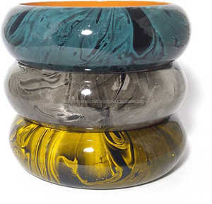 Très poli personnalisé artisanal bouton de manchette Vintage ange Style mode résine Joint bracelet résine artisanat pour les femmes de l'inde - Product Image 1