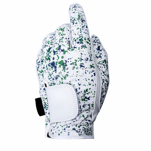 Gant de golf en cuir véritable orange pour droitier, respirant, perforé, antidérapant, avec sangle de poignet réglable, unisexe, sport - Product Image 3