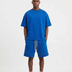 Conjunto de Pantalones Cortos y Camiseta de Manga Corta de Algodón Grueso para Hombre, Conjunto Casual de 2 Piezas - Product Image 4