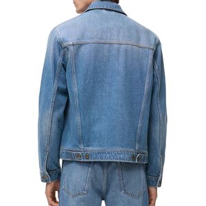 แจ็คเก็ตยีนส์สำหรับผู้ชายผู้หญิงผ้าเดนิมมีกระเป๋าด้านหน้าแฟชั่นโอเวอร์ไซส์ลำลองมีสไตล์กลางแจ้งแจ็คเก็ตยีนส์ออกแบบได้ตามต้องการ - Product Image 2
