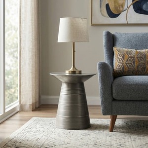 Modern Minimalist Metal Coffee <b>Table</b> With Conical Base For Living Room Furniture - Product Image 6