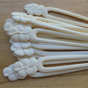 Épingle à cheveux unique en os |   Bâtonnet en poils naturels poli à la main - Product Image 5