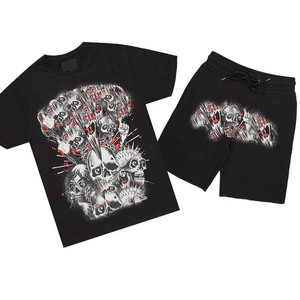 Ensemble t-shirt et short légers pour homme, tenue de sport décontractée en deux pièces, tenue de sport pour la salle de sport, entraînement, vêtements de sport d'été - Product Image 1