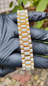 Reloj de Diamantes Moissanite Automático de Lujo y Alta Calidad, Corte Brillante, Estilo Hip Hop, con Correa de Acero Inoxidable de 20 mm - Product Image 4