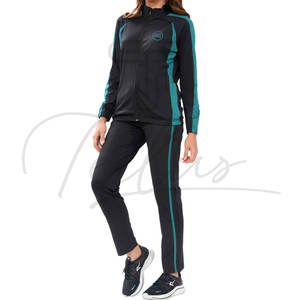 Conjunto deportivo de dos piezas para mujer, ropa deportiva de algodón y felpa, conjunto de jogging con cuello redondo, chándal estampado para mujer - Product Image 3