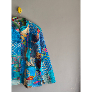 Bohemian Patchwork <b>Quilted</b> Jacket Reversible Cotton Patchwork Coat for Women Vintage Casual Layering gift for her - Product Image 3