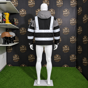 <b>Winter</b> Waterproof Breathable Polyester Construction Work Jacket Men Hi Vis Custom Security Coat Reflective Safety <b>Workwear</b> - Product Image 5
