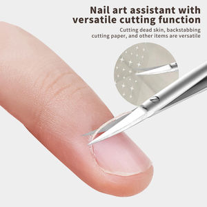 Tijeras para Cutículas de Acero Inoxidable con Hoja Curva, Herramienta Profesional de Manicura para Eliminar Piel Seca, Recortar Cejas y Pestañas - Product Image 4