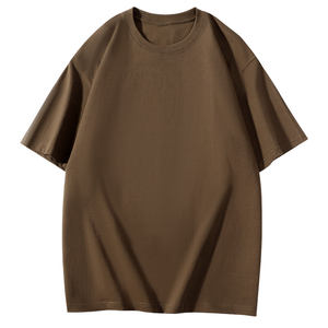 Camisetas de manga corta con cuello redondo, diseño de logotipo personalizado OEM, 220g, algodón, corte holgado. - Product Image 6