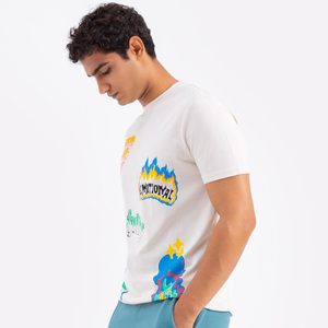 Camisetas de Algodón Grueso para Hombre, Estilo Urbano Informal, Camisetas con Estampado Digital Personalizado, Lavado Ácido, Tallas Grandes - Product Image 2