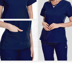 Everyday Women Medical Uniform Comfortable <b>Scrub</b> <b>Top</b> And Cargo Pants For Nurses Doctors And Clinical Professionals - Product Image 6
