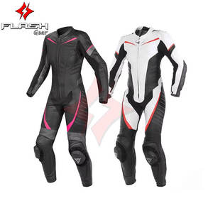 Traje de Motociclismo de Cuero Personalizado en Blanco y Negro, Traje de Motociclista de Carreras con Protección Avanzada - Product Image 6